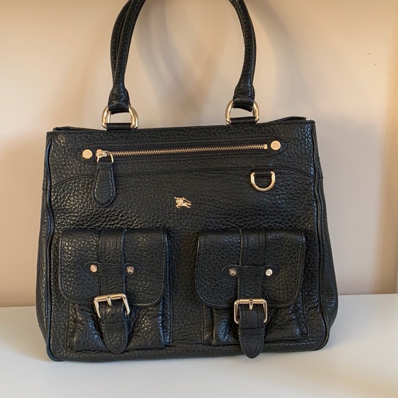 Burberry Handbags - Authentic Burberry Leather Satchel Bag